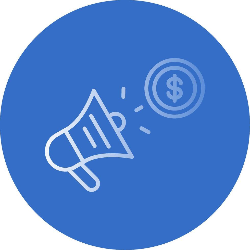 Megaphone Flat Bubble Icon vector
