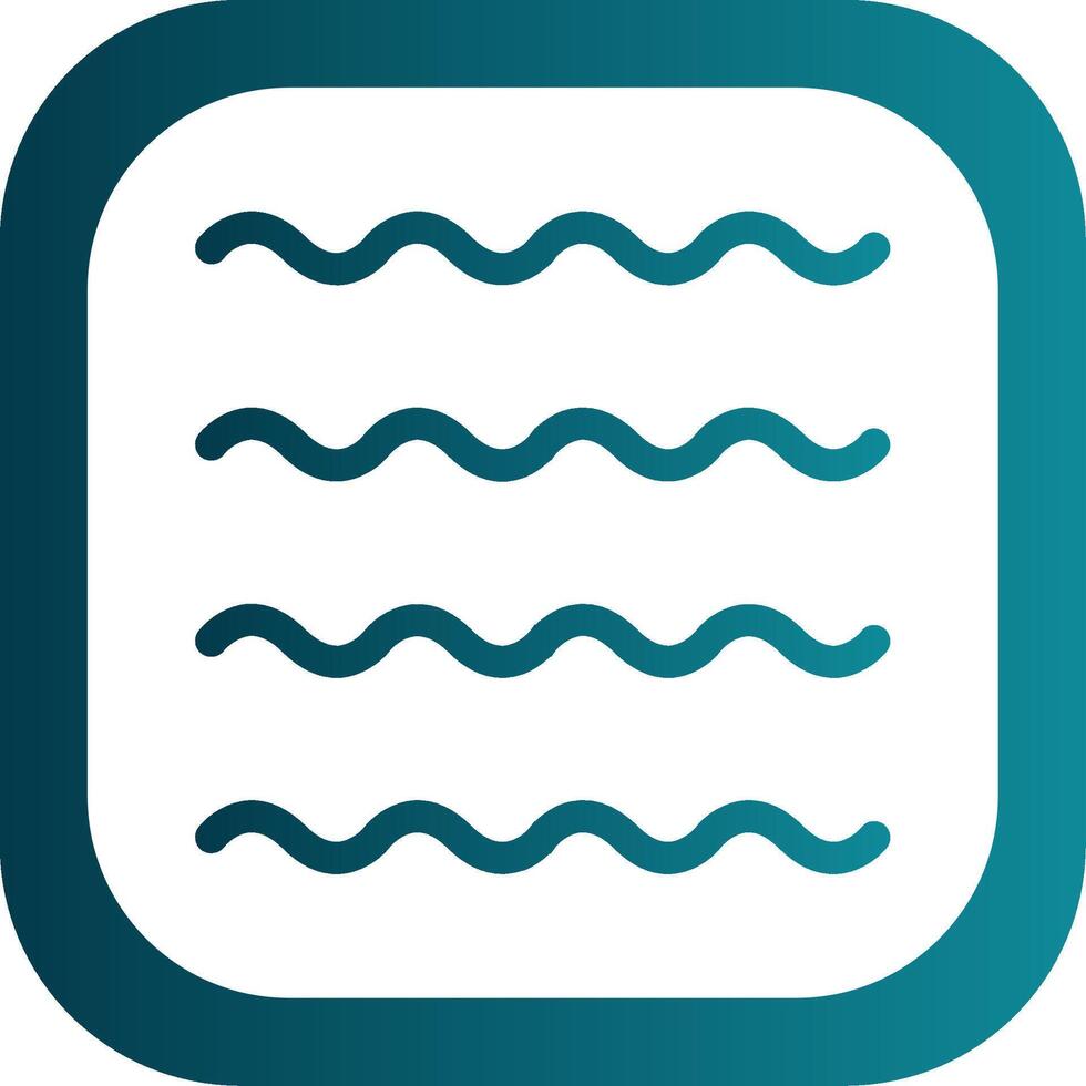 Waves Glyph Gradient Corner Icon vector