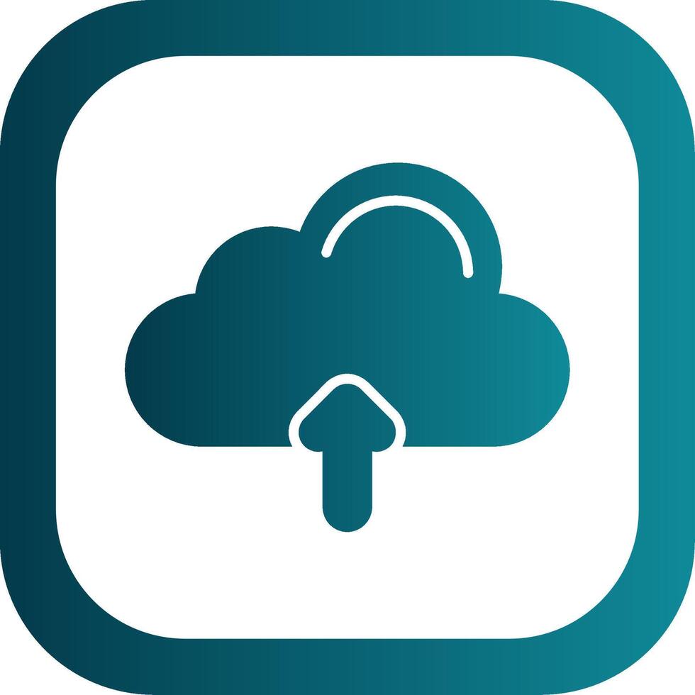 Cloud Glyph Gradient Corner Icon vector