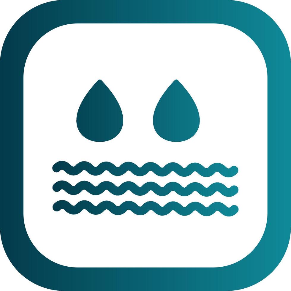 Water Glyph Gradient Corner Icon vector