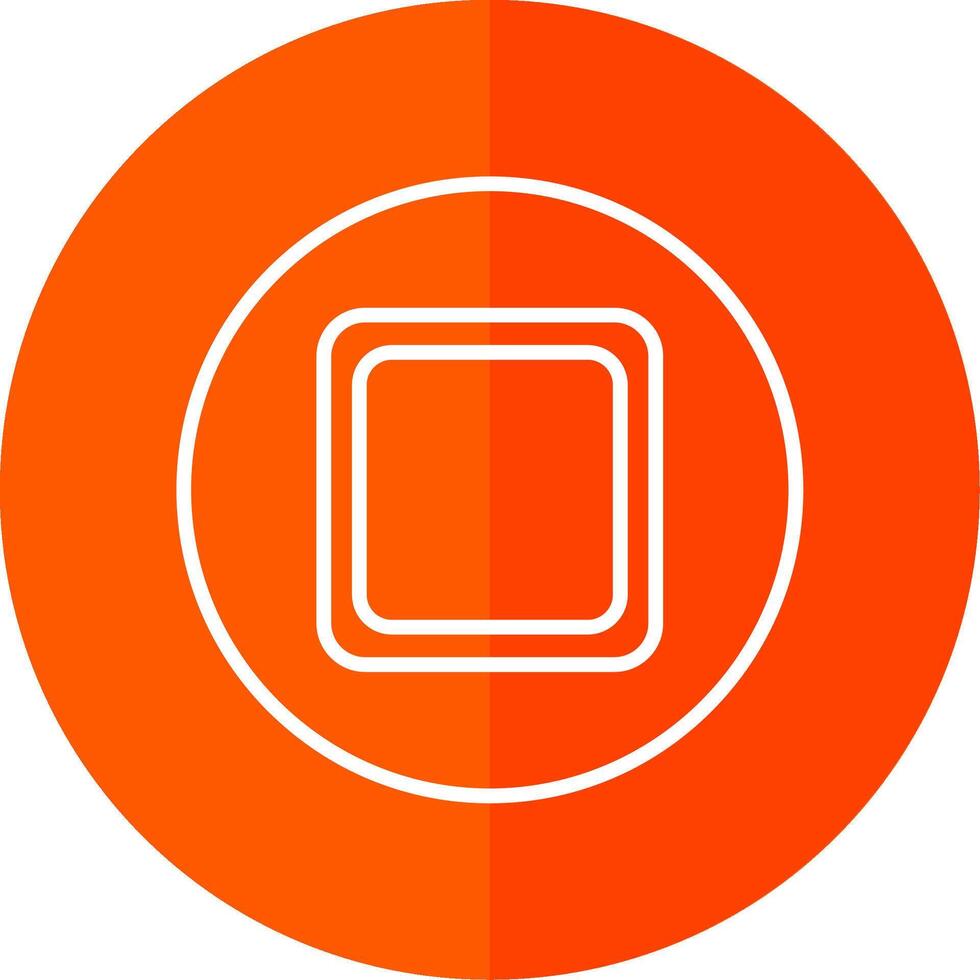 Stop Button Line Red Circle Icon vector