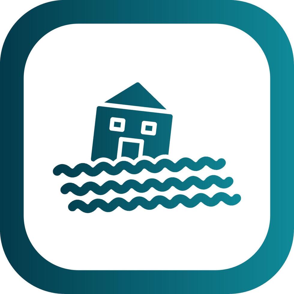 House Glyph Gradient Corner Icon vector