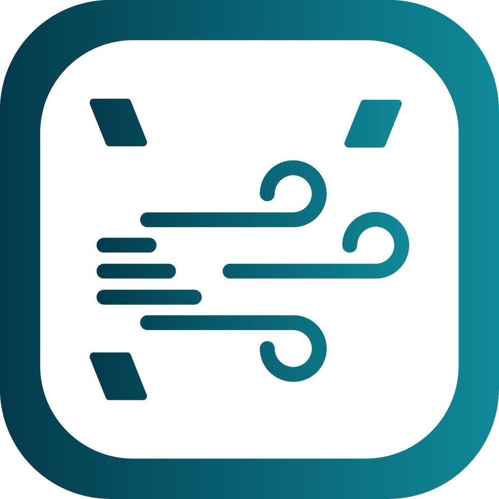 Windy Glyph Gradient Corner Icon vector