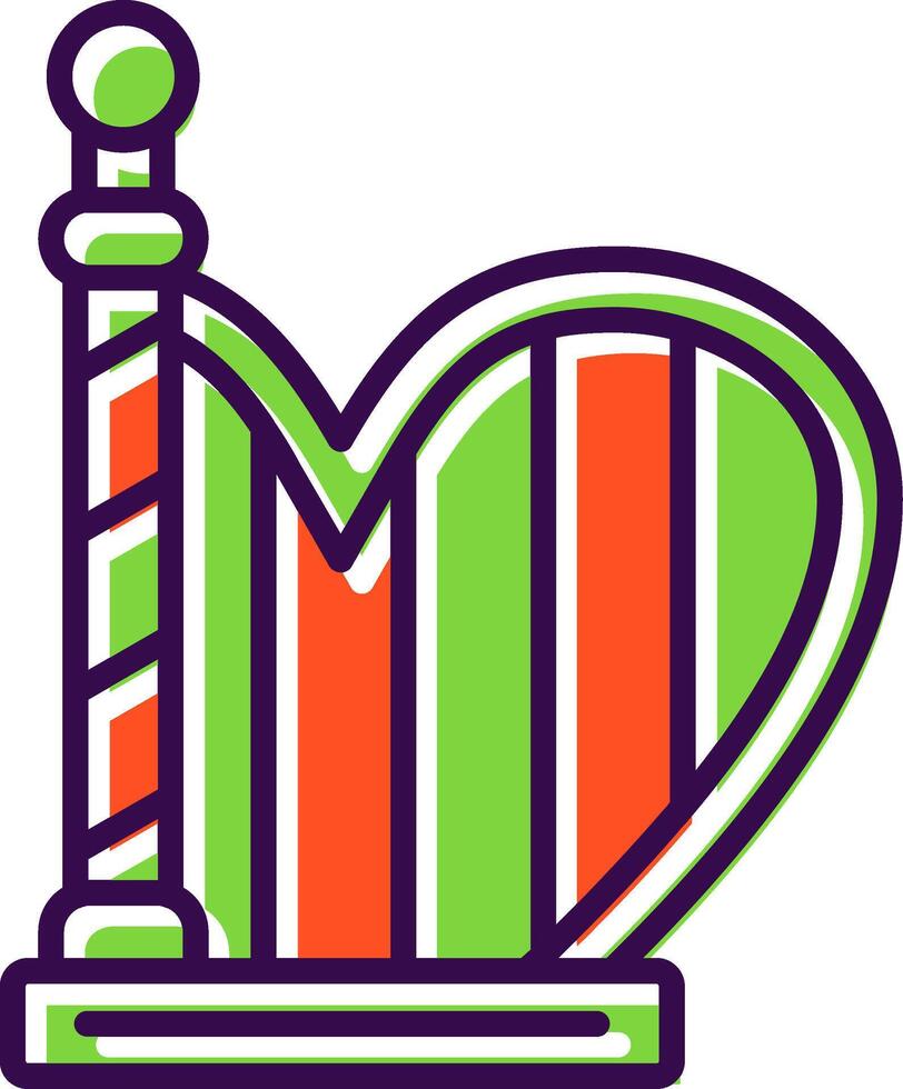 Harp filled Design Icon vector