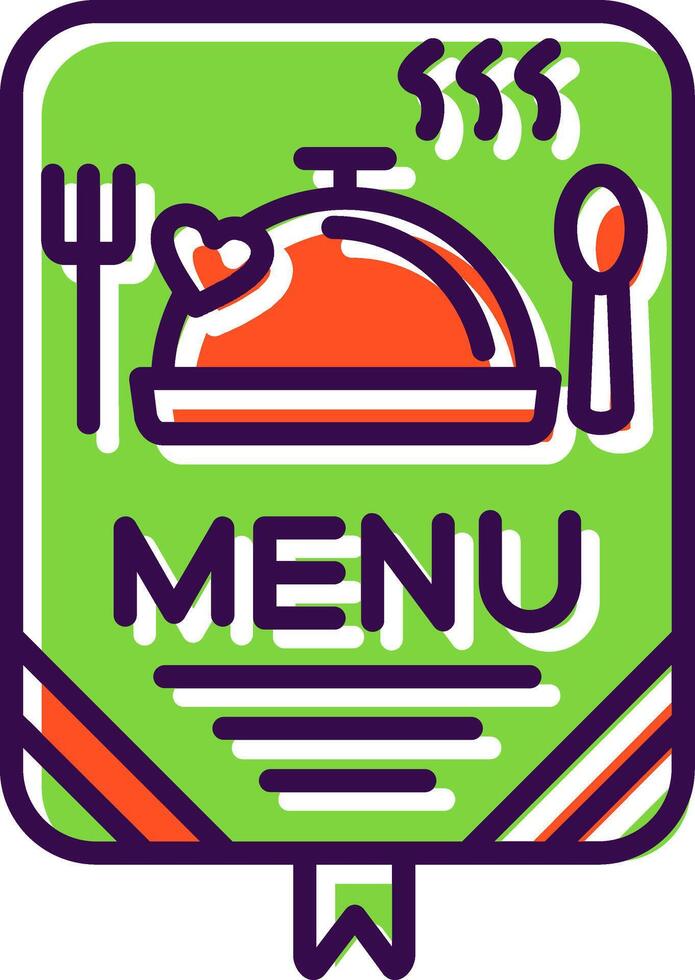 Menu filled Design Icon vector