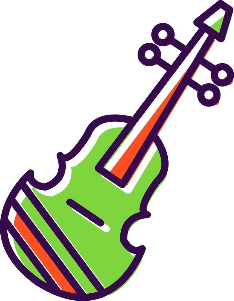 violín lleno diseño icono vector