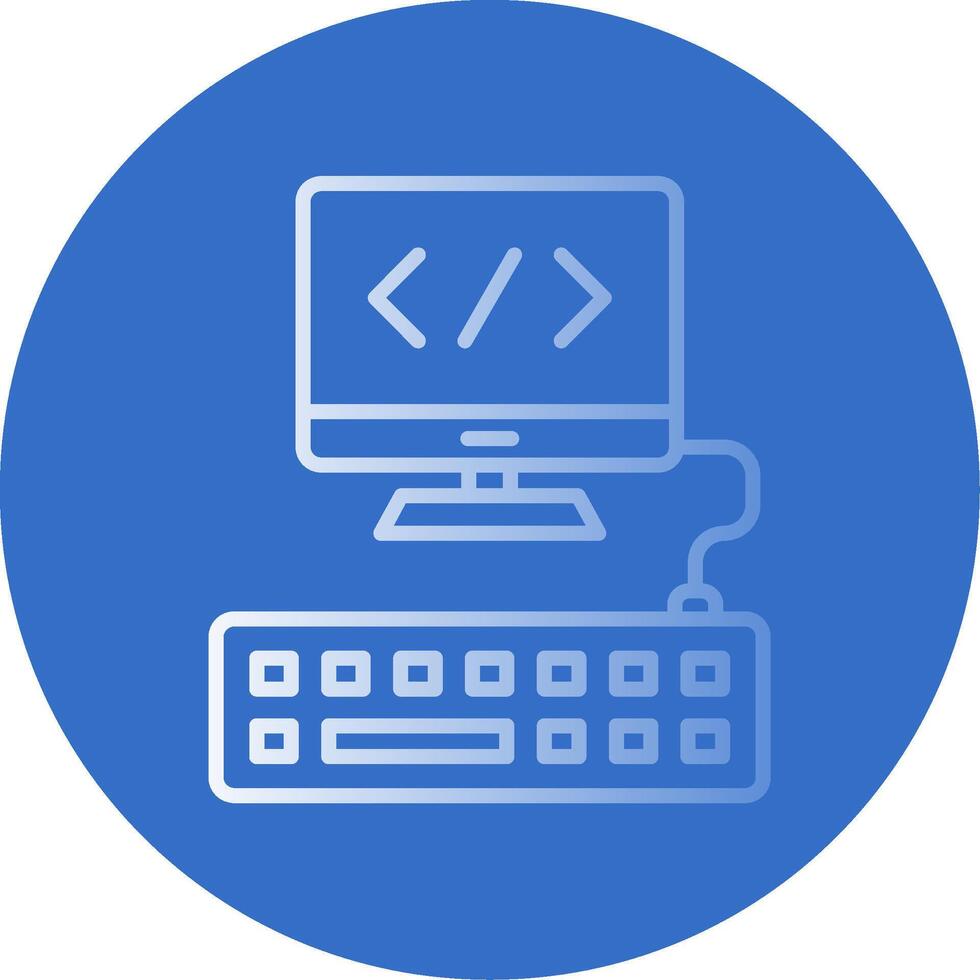 Web Programming Flat Bubble Icon vector