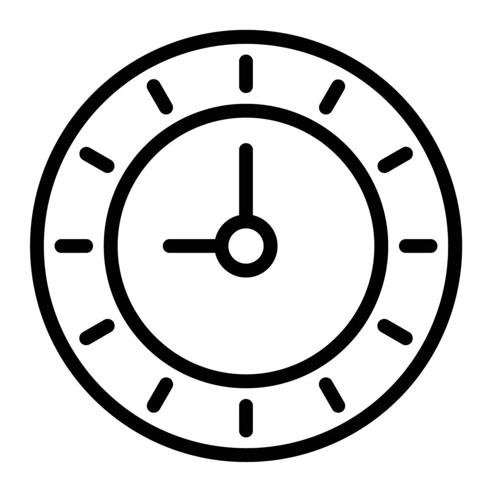 reloj línea icono diseño vector