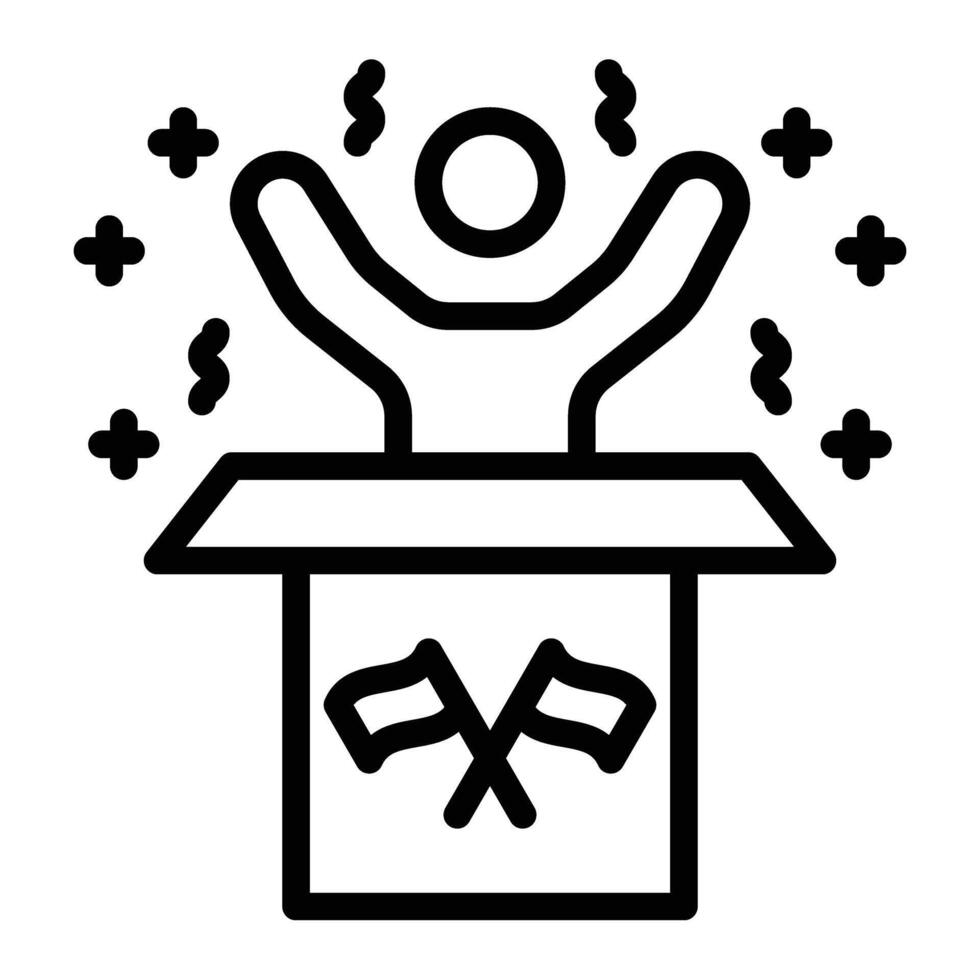Winning Line Icon Design vector