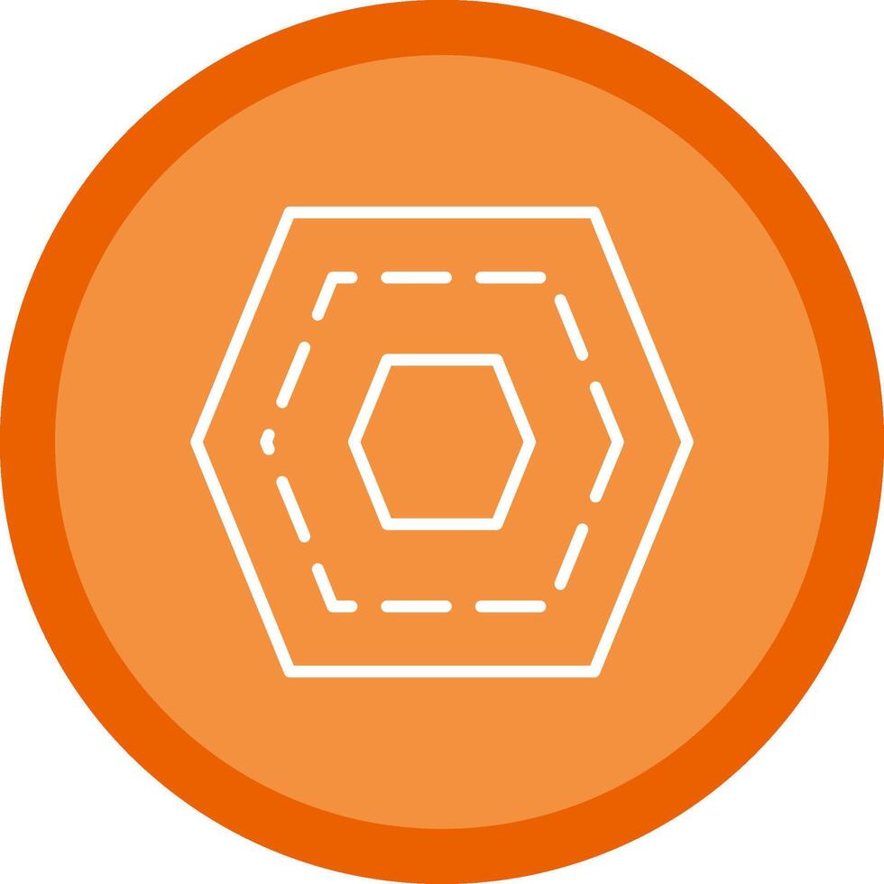 Nut Line Multi Circle Icon vector