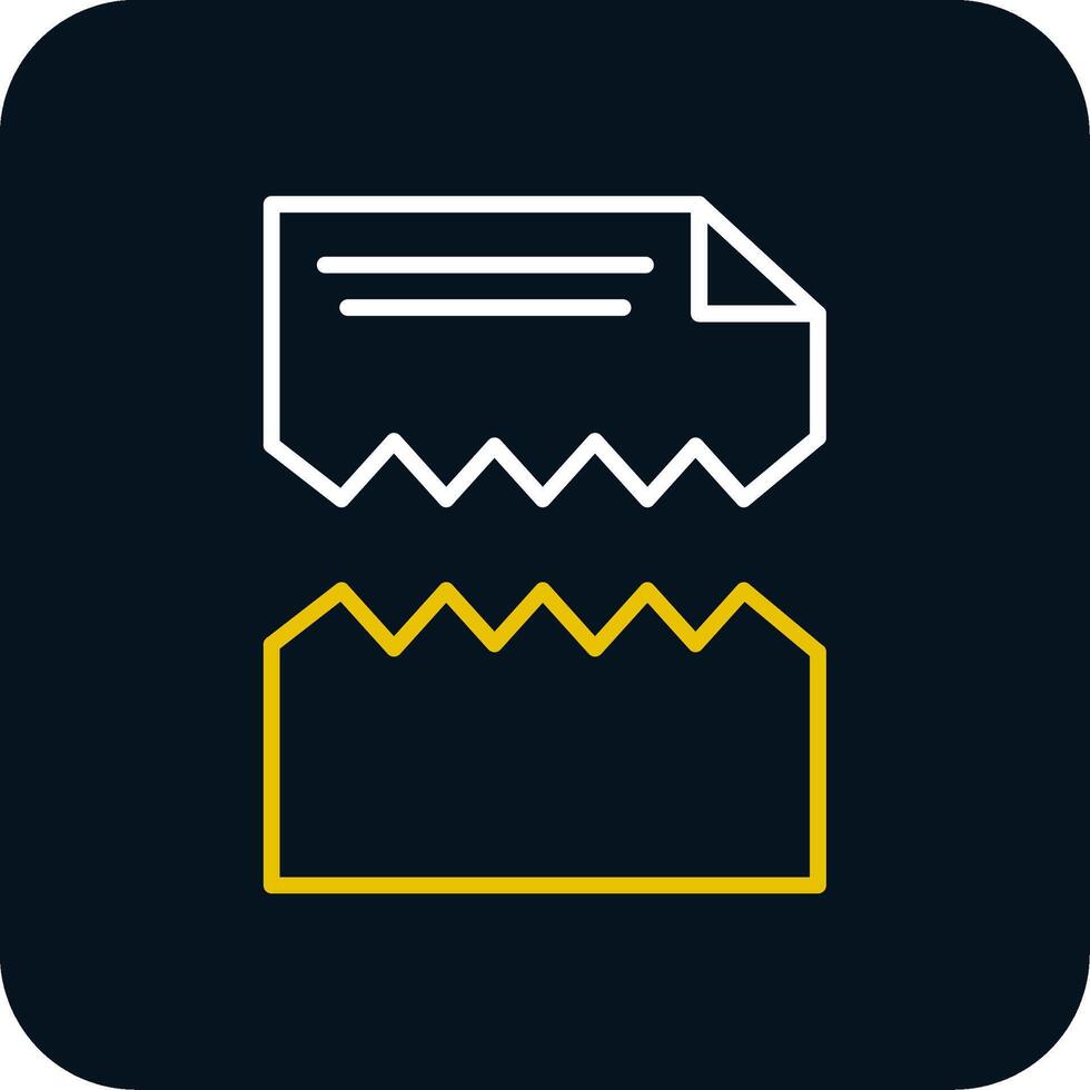 Ripped Line Red Circle Icon vector