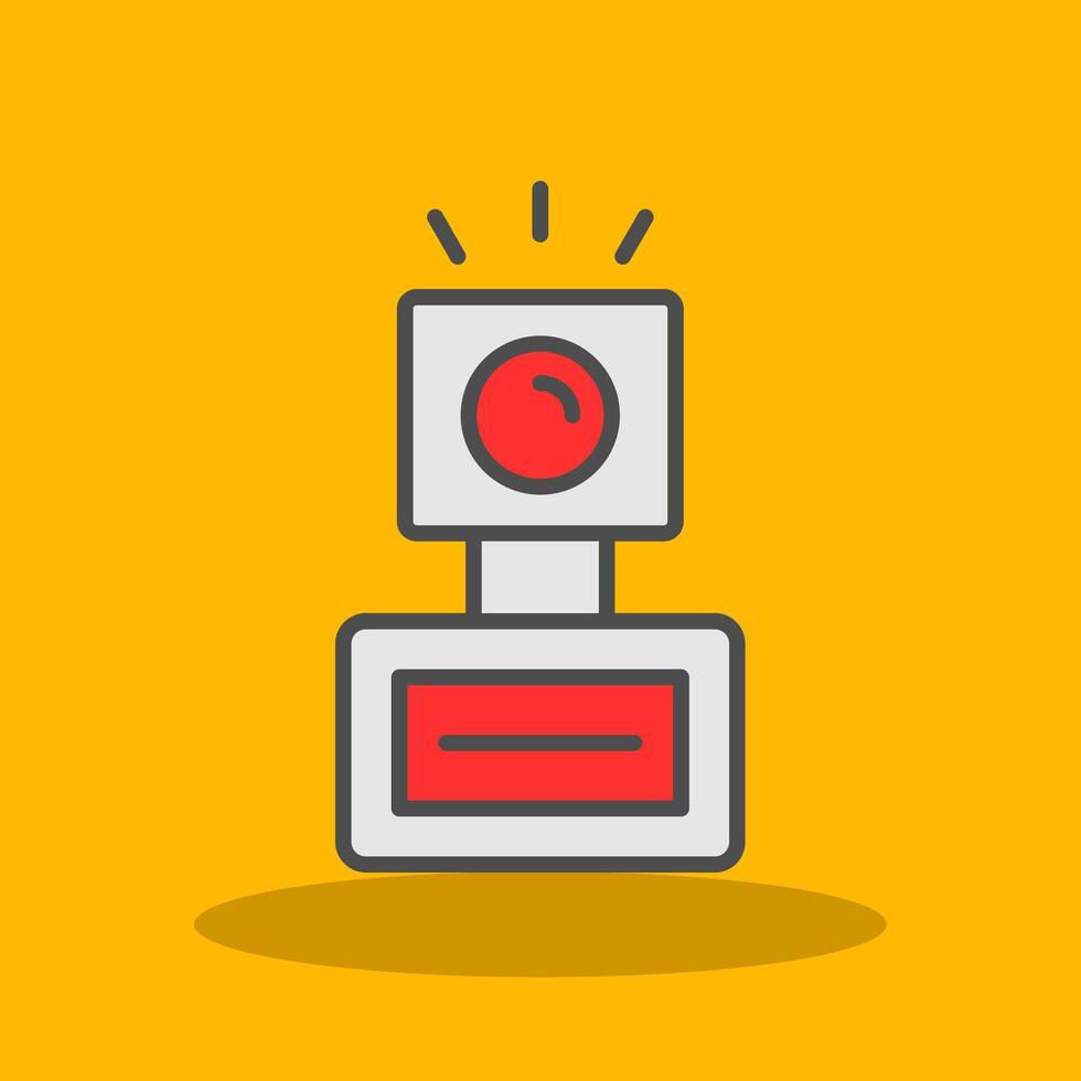 Camera Flash Filled Shadow Icon vector