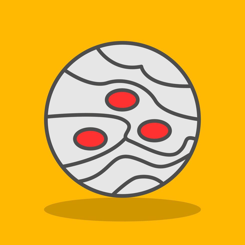 Planet Filled Shadow Icon vector