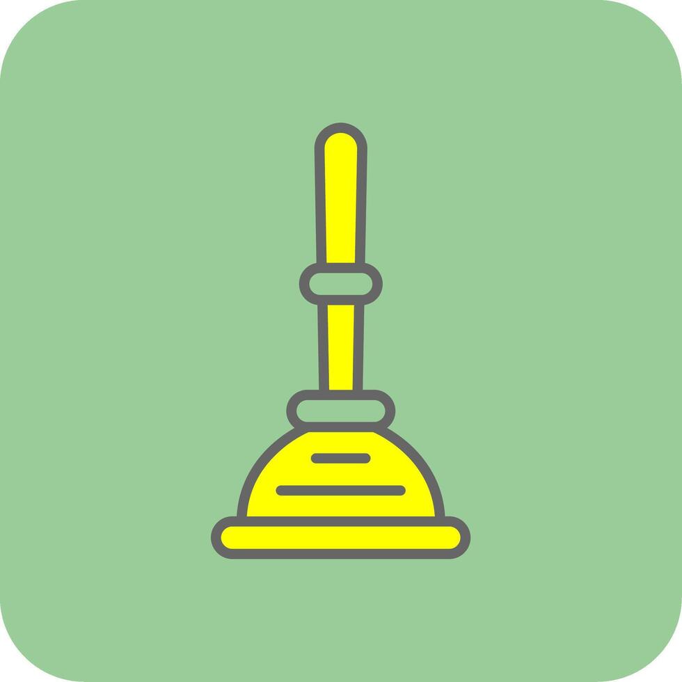 Plunger Filled Yellow Icon vector