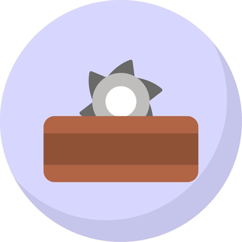 Circular Saw Flat Bubble Icon vector