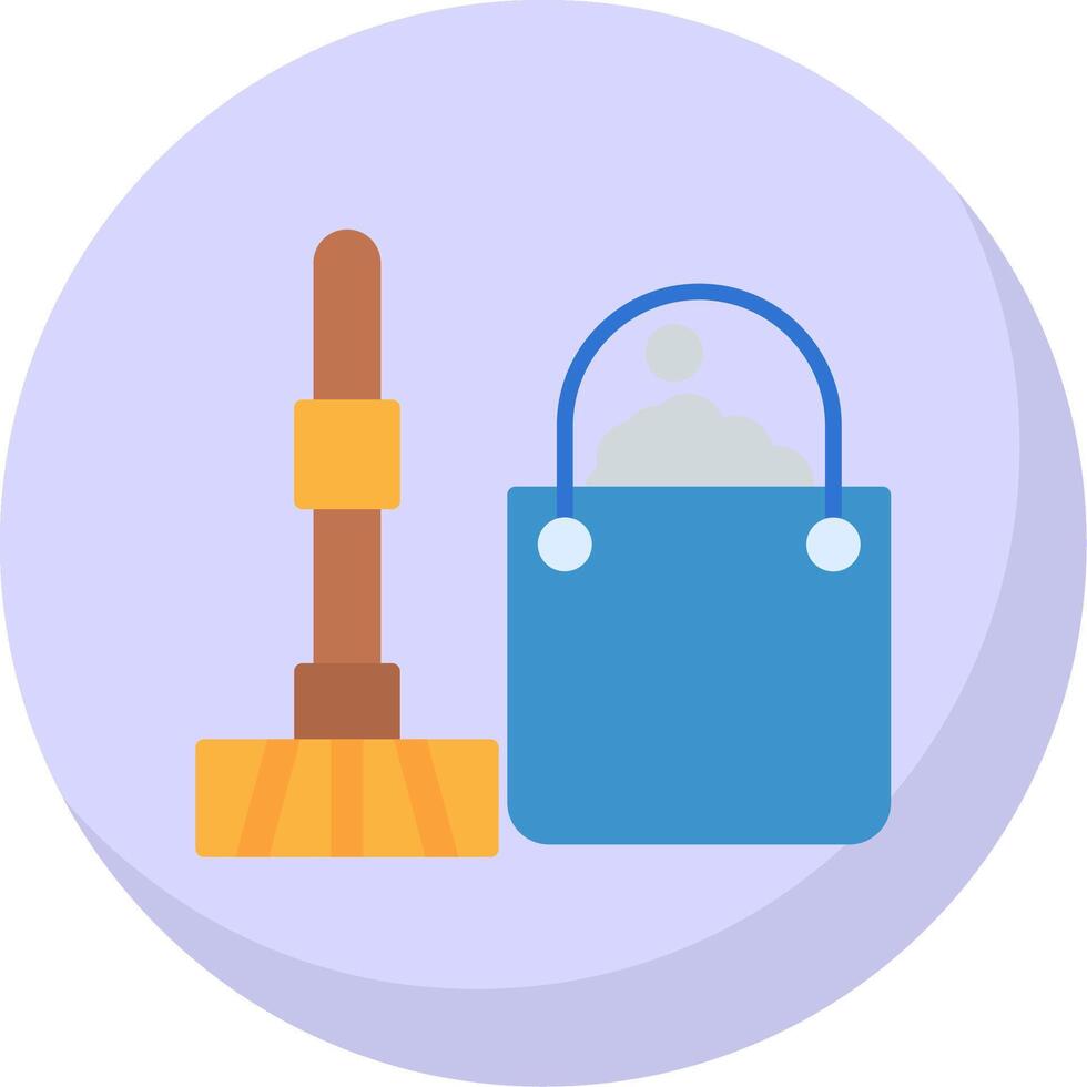 Cleaning Flat Bubble Icon vector