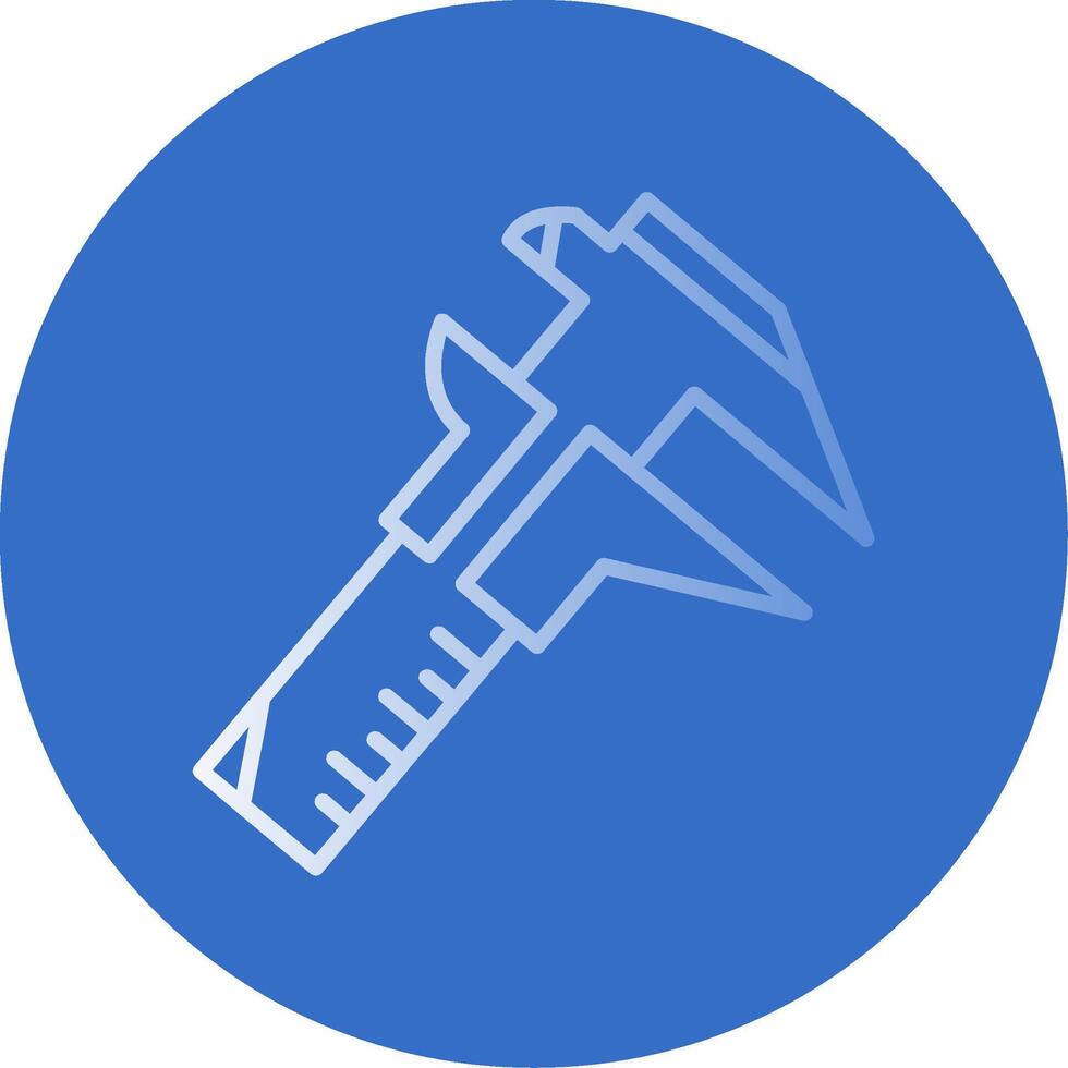 Caliper Flat Bubble Icon vector