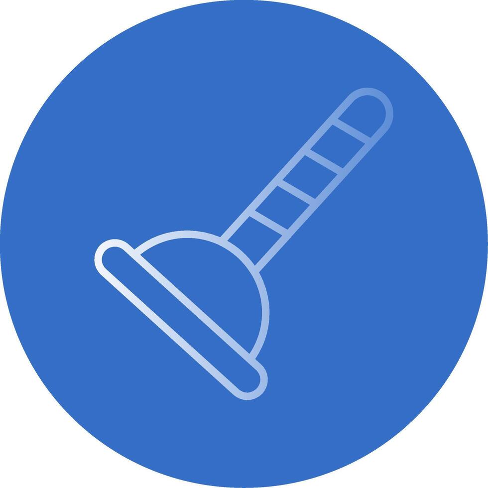 Plunger Flat Bubble Icon vector