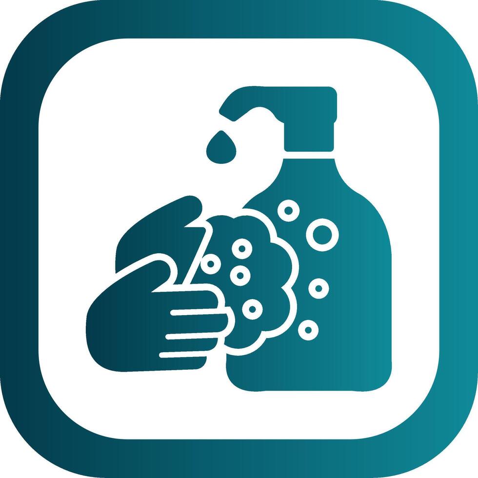 Hand Wash Filled Yellow Icon vector
