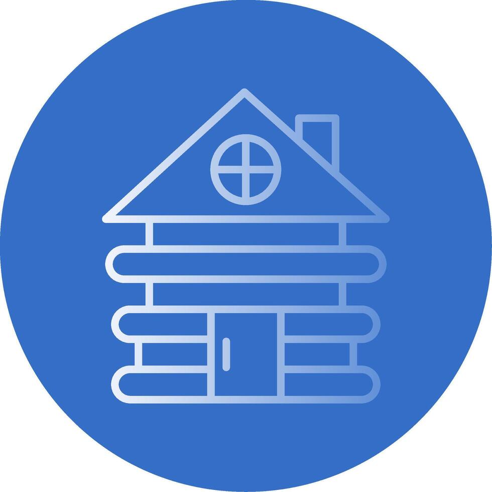 Cabin Flat Bubble Icon vector