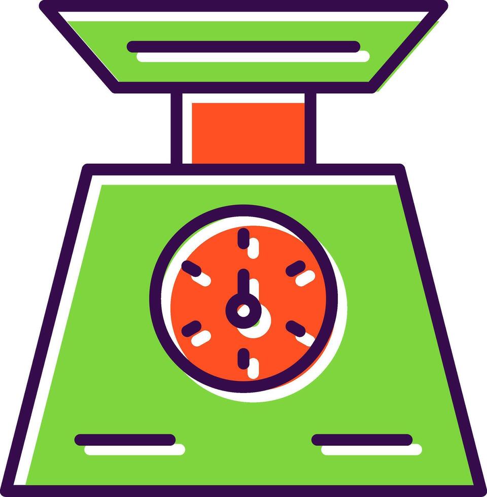 Weigh Scale filled Design Icon vector