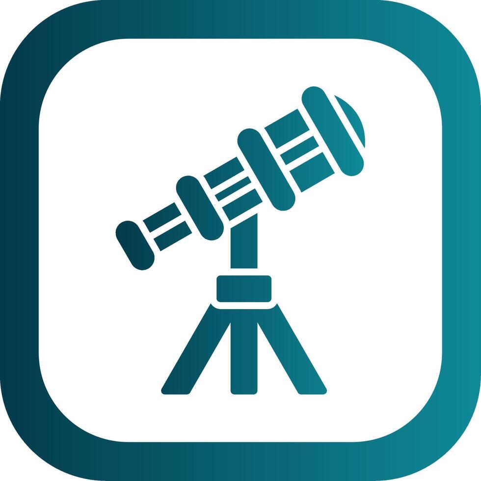 Telescope Glyph Gradient Corner Icon vector
