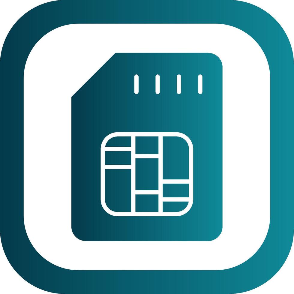 Sd Card Glyph Gradient Corner Icon vector