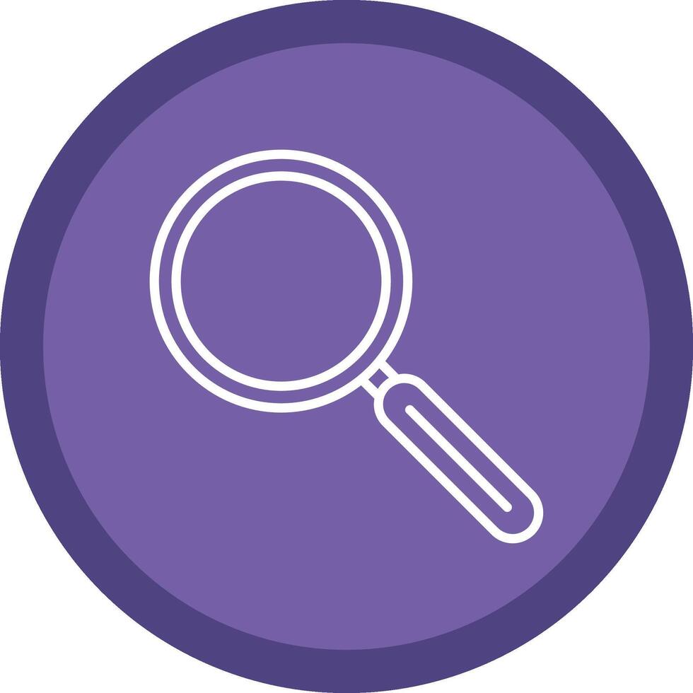 Magnifying Glass Line Multi Circle Icon vector