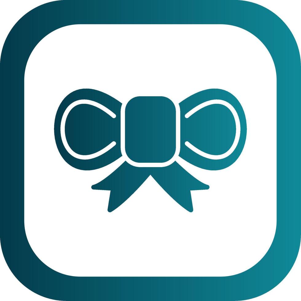 Bow Glyph Gradient Corner Icon vector
