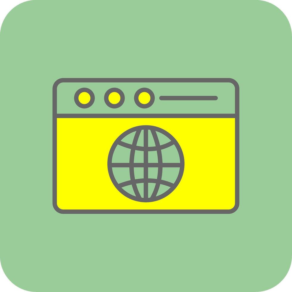 Web Filled Yellow Icon vector