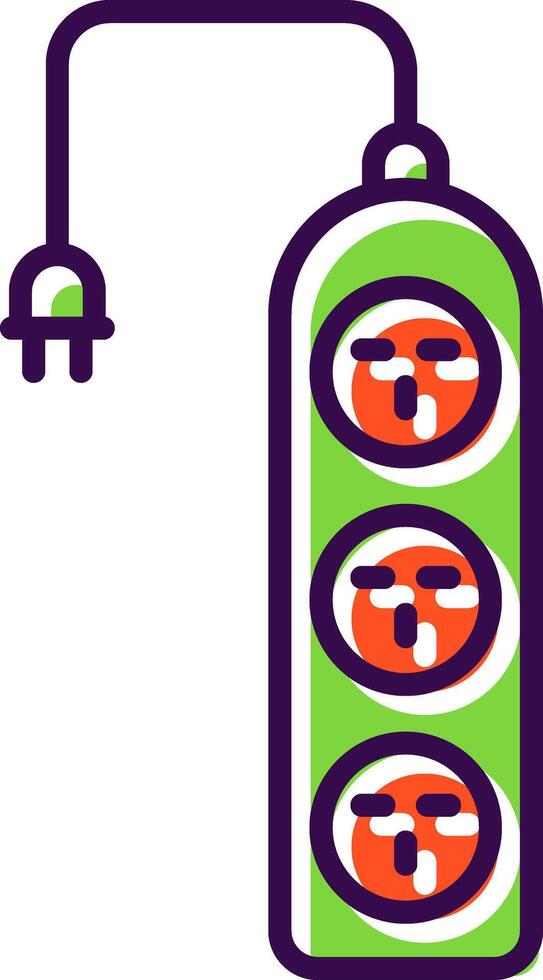 Extension Cable filled Design Icon vector