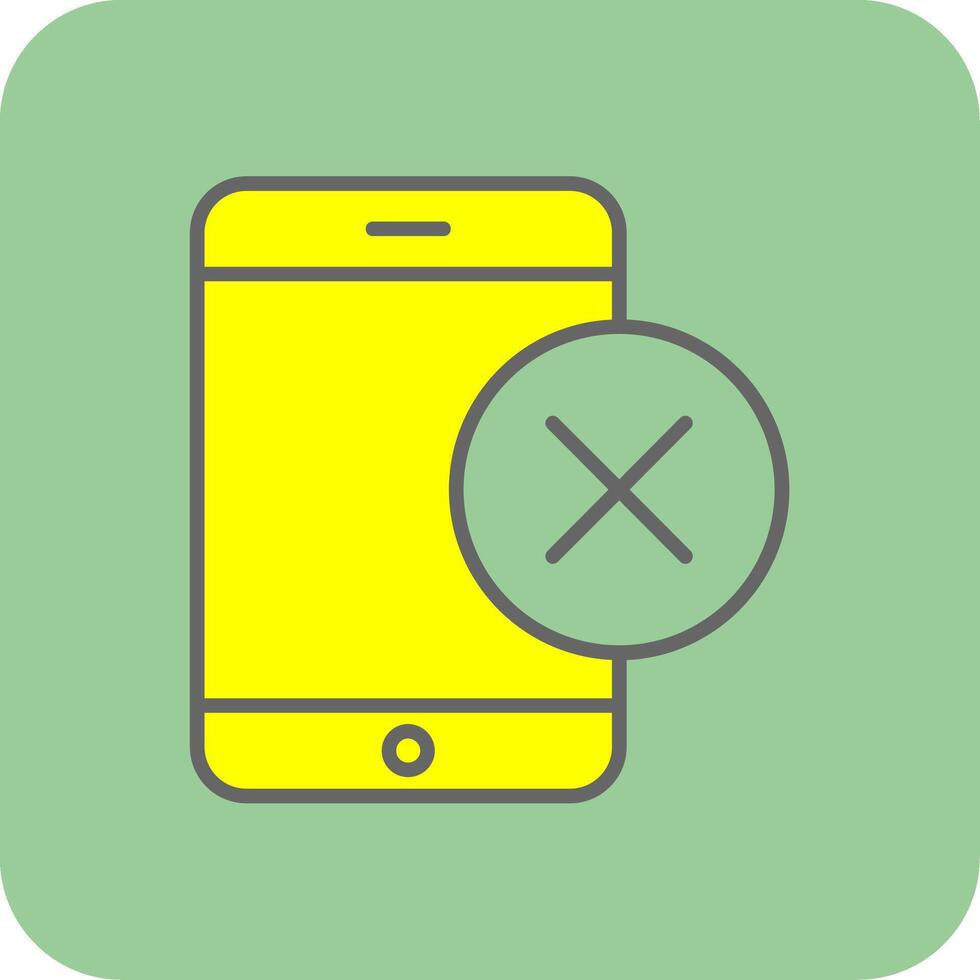 Smartphone Filled Yellow Icon vector