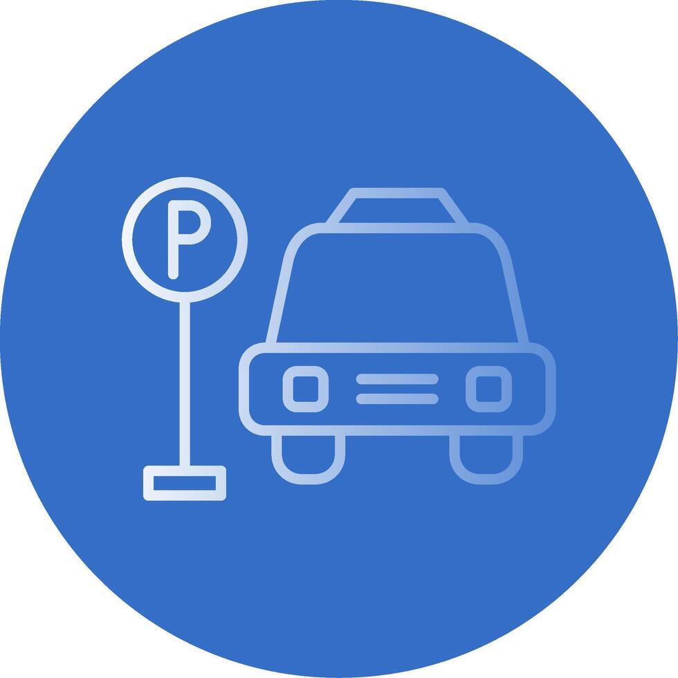 Parking Area Flat Bubble Icon vector