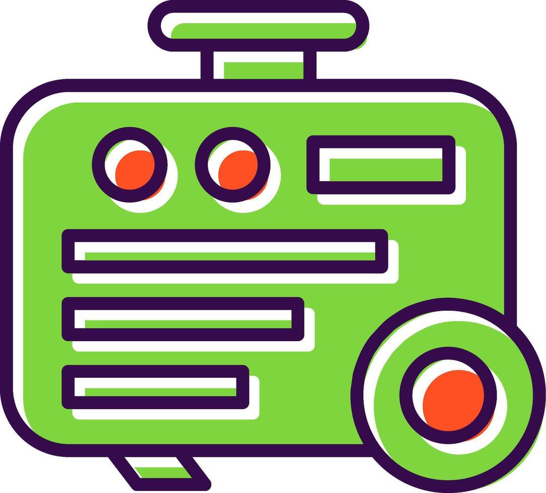 Electric Generator filled Design Icon vector