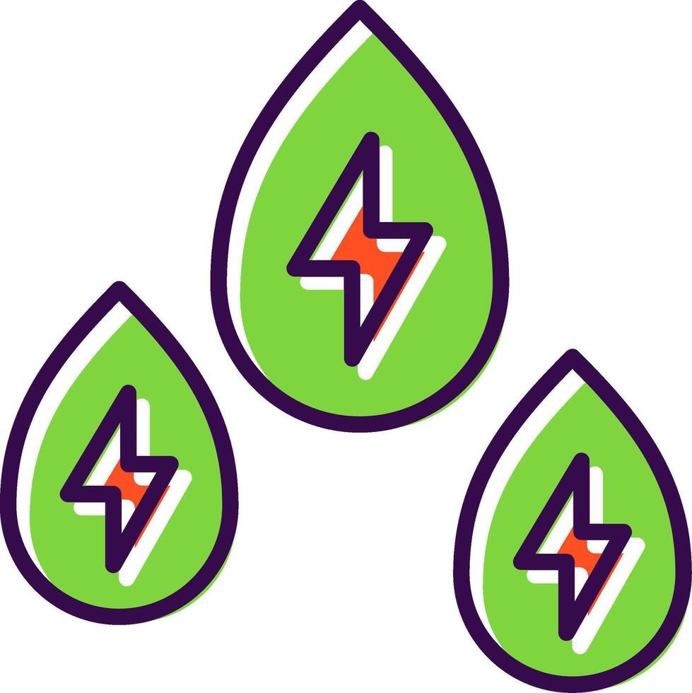Hydro Power filled Design Icon vector