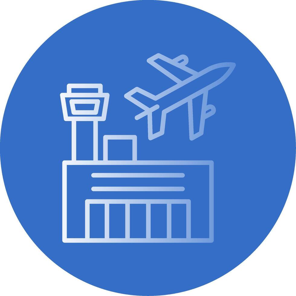 Airport Flat Bubble Icon vector