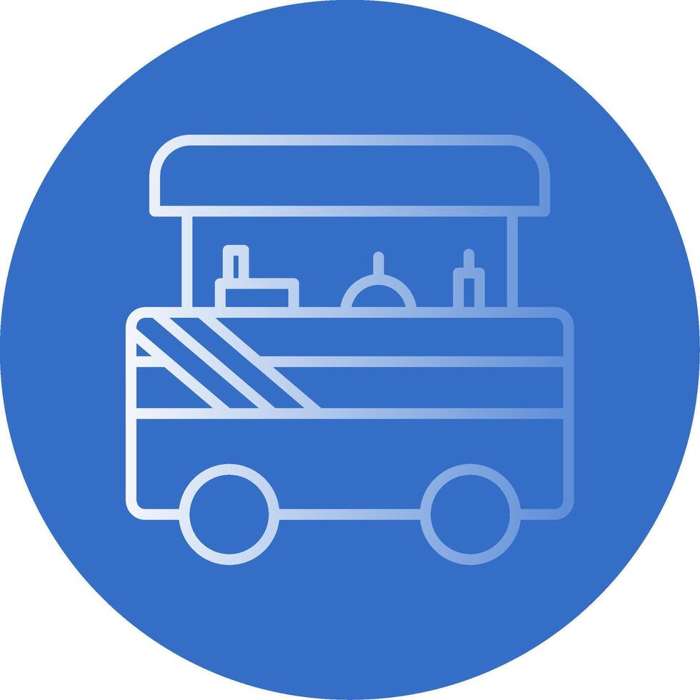 Food Cart Flat Bubble Icon vector