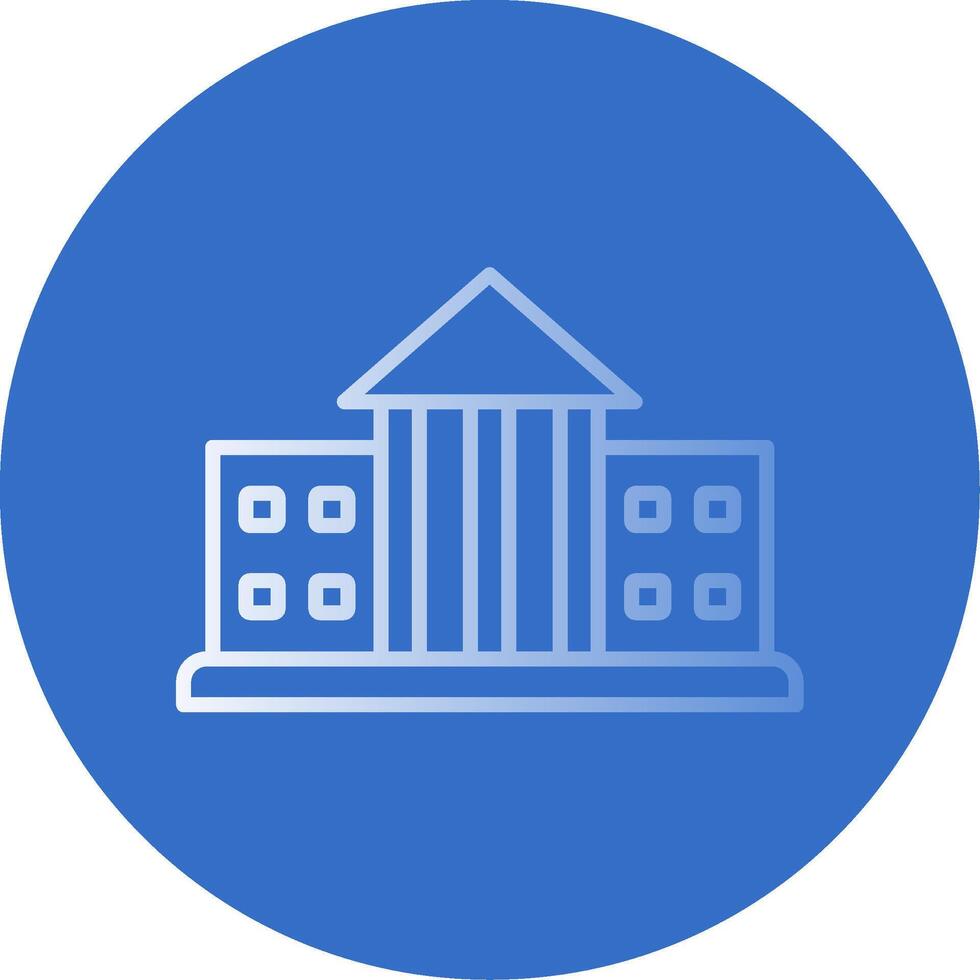 City Hall Flat Bubble Icon vector