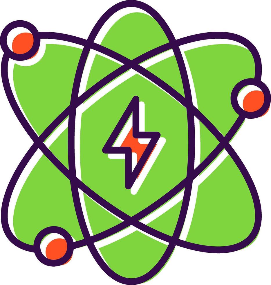 Atomic Energy filled Design Icon vector