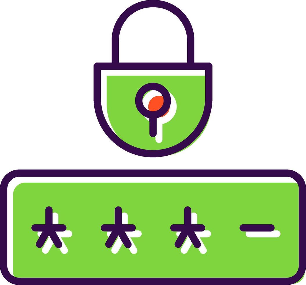 Password filled Design Icon vector