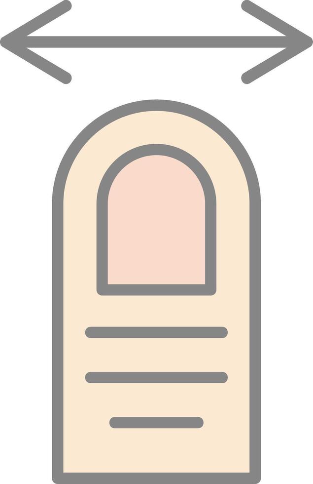 Tap Drag Line Filled Light Icon vector