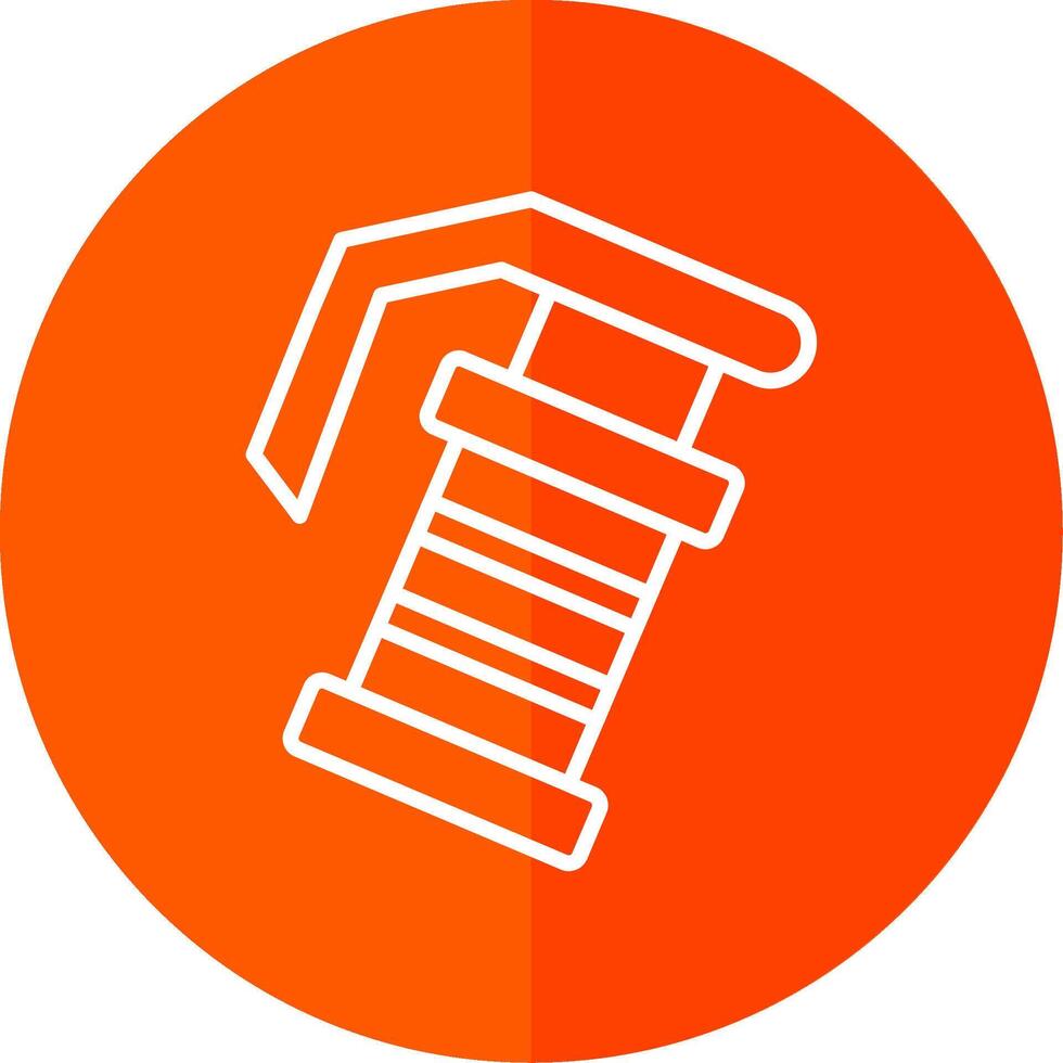 Grenade Line Red Circle Icon vector
