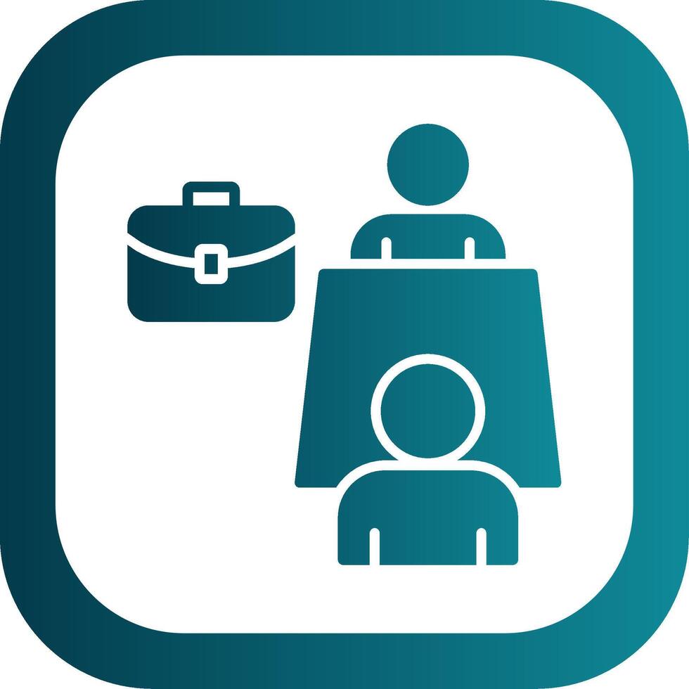 Business Meeting Glyph Gradient Corner Icon vector