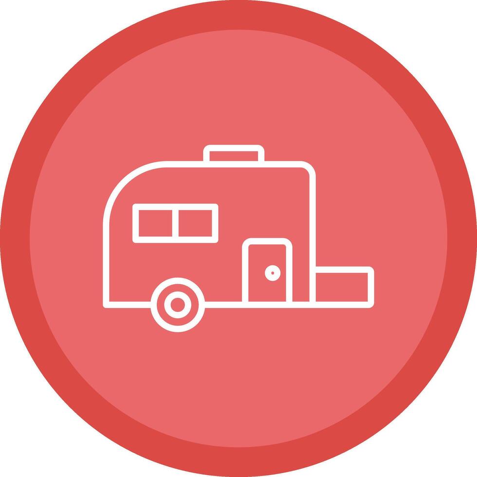 Caravan Line Multi Circle Icon vector