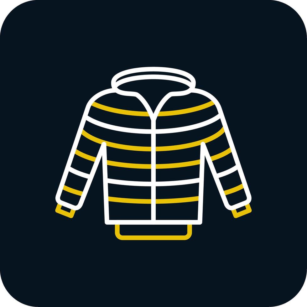 Jacket Line Red Circle Icon vector