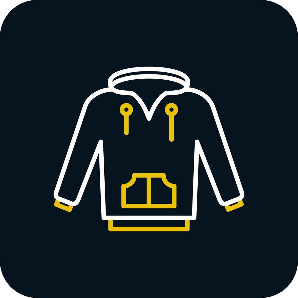 Hoodie Line Red Circle Icon vector