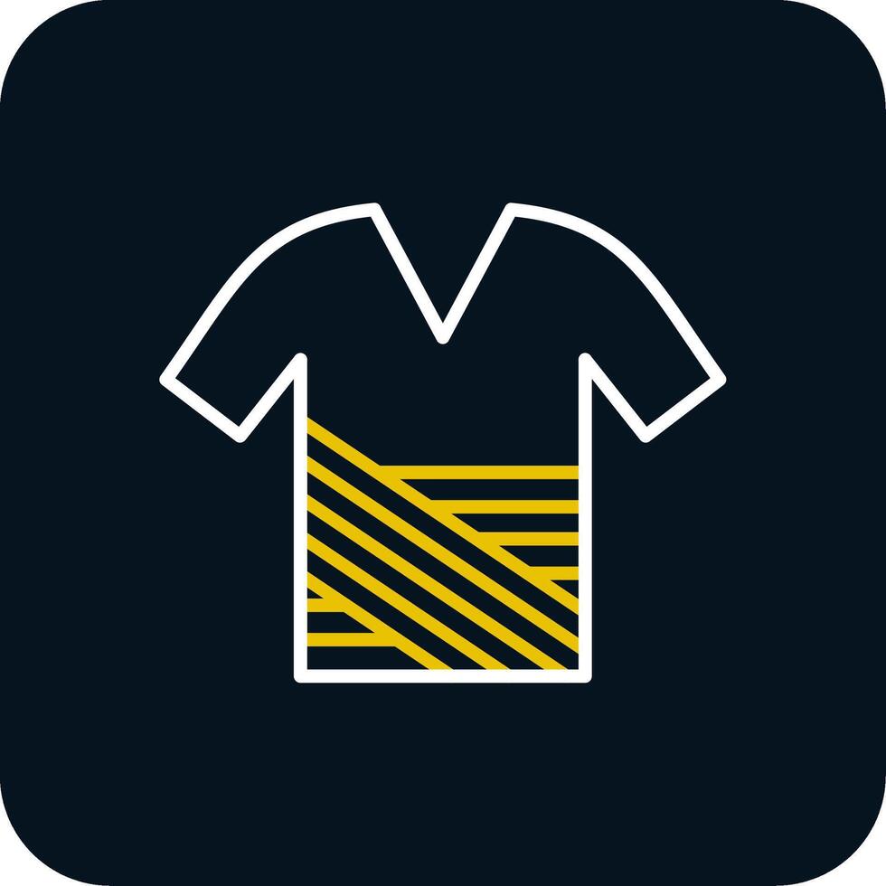 Shirt Line Red Circle Icon vector