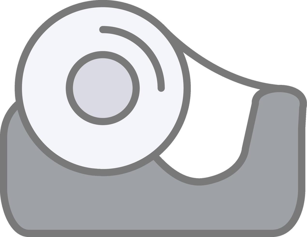 Tape Line Filled Light Icon vector