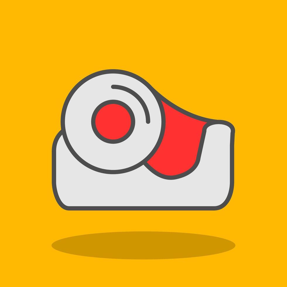 Tape Filled Shadow Icon vector