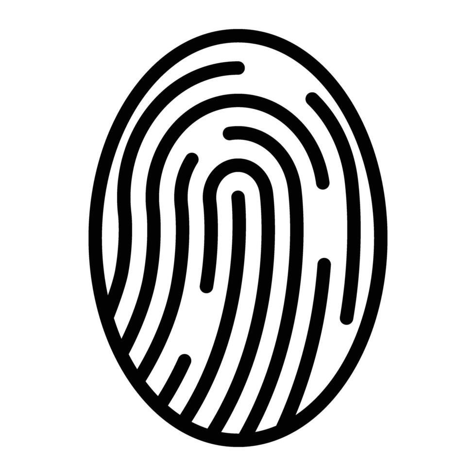 Finger Print Line Icon Design vector